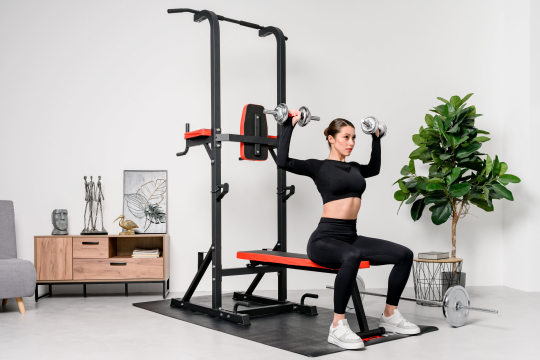 Турник-пресс-брусья со скамьей UNIX Fit POWER TOWER 120P - 15